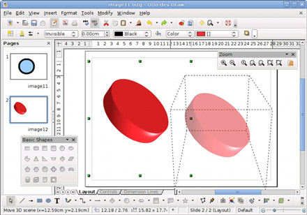 Векторный графический редактор Draw из состава OpenOffice.