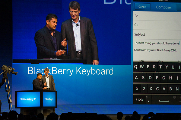Презентация мобильной операционной системы BlackBerry 10 (здесь и ниже фото <noindex><a target=_blank href=/>Official Blackberry Images</a></noindex>).